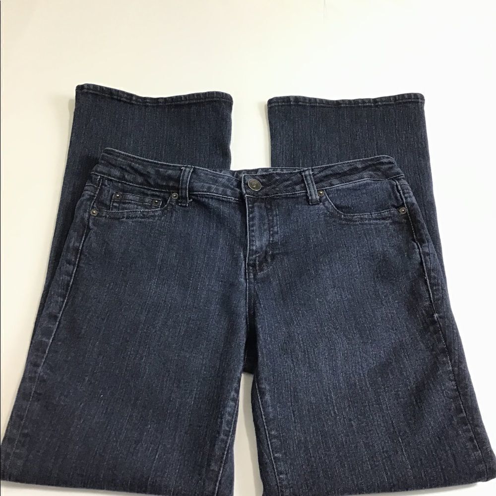 DKNY Denim Jeans High Waist Straight Leg Dark Wash Jeans Size 14